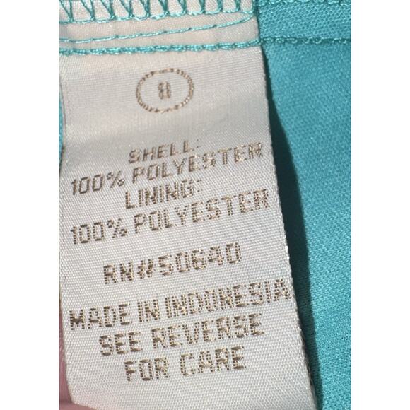 Jonathan Martin Studio Women’s Aqua/Brown Spaghetti Strap Cocktail Dress Size 8 - Picture 8 of 9